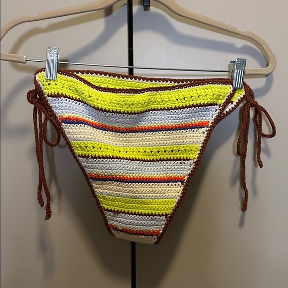 NWT GANNI striped crochet bikini bottoms size 42 - Picture 4 of 6